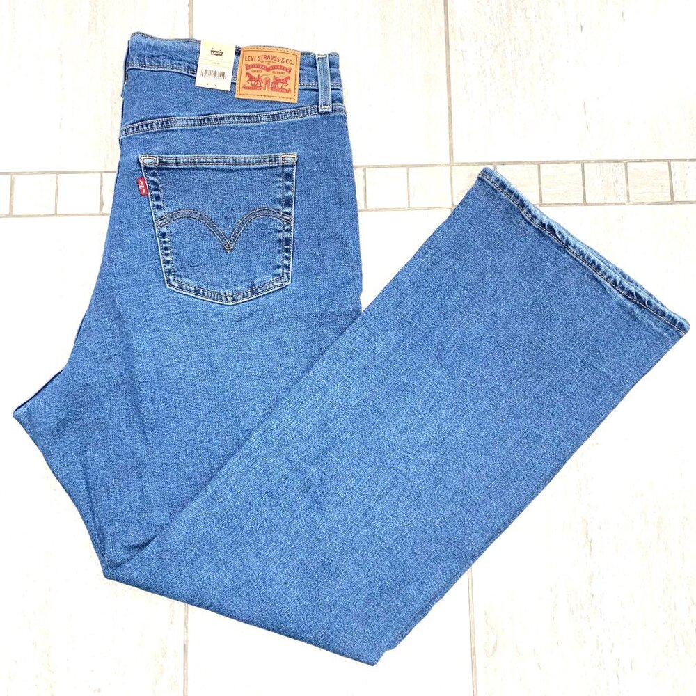 Levi's Women Ribcage Bootcut Button Fly Denim Jeans Size 20W - Picture 5 of 9